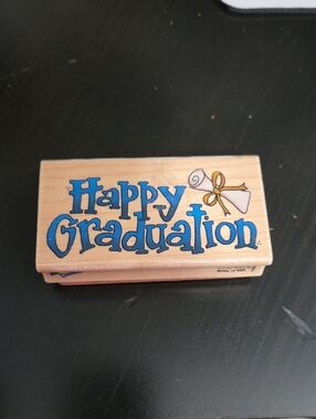 Happy Graduation Rubber Stamp